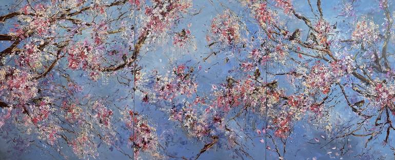 Spring. Triptych Painting by Diana Malivani | Saatchi Art