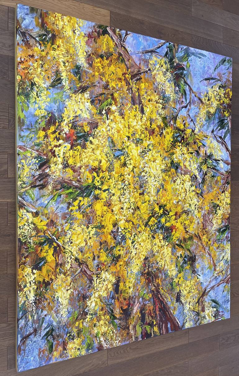 Original Impressionism Garden Painting by Diana Malivani