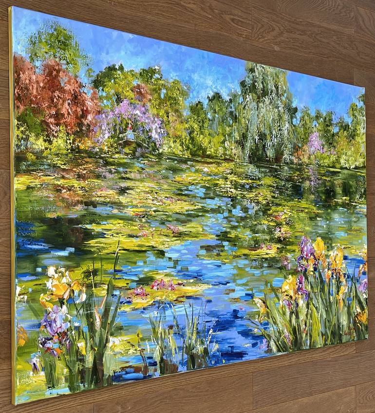 Original Impressionism Garden Painting by Diana Malivani