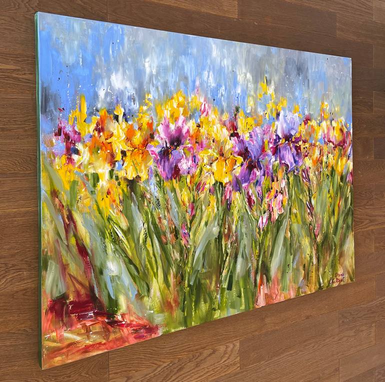 Original Impressionism Floral Painting by Diana Malivani