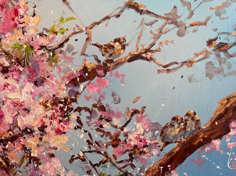 Original Impressionism Garden Painting by Diana Malivani