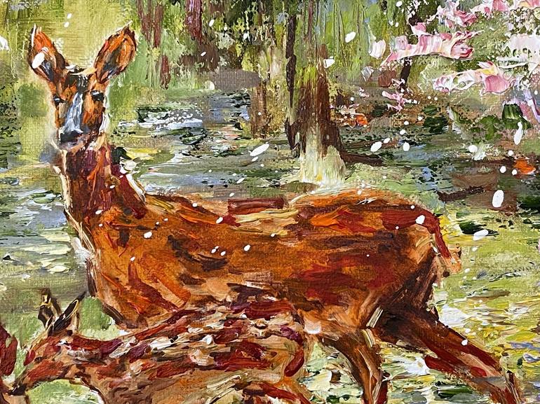 Original Impressionism Animal Painting by Diana Malivani