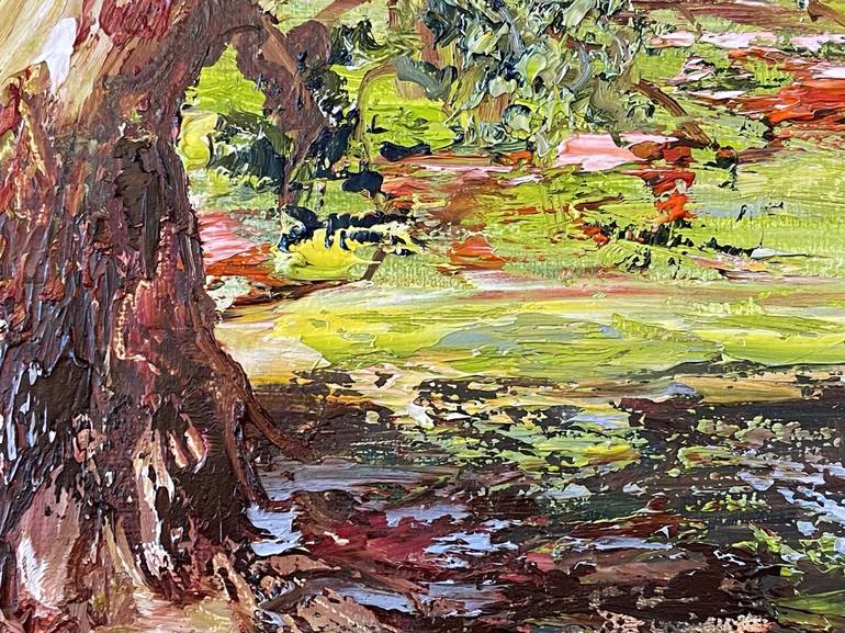 Original Impressionism Tree Painting by Diana Malivani