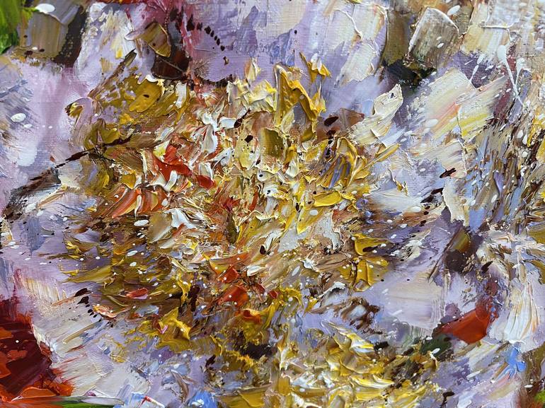 Original Impressionism Floral Painting by Diana Malivani