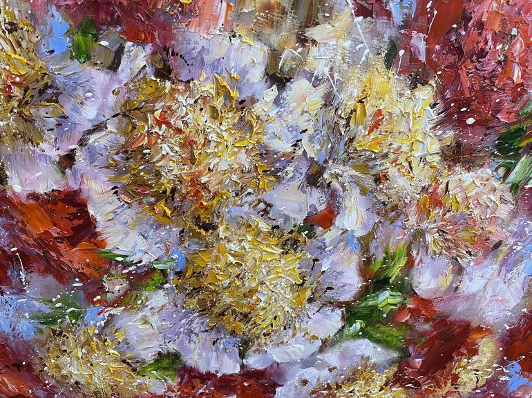 Original Impressionism Floral Painting by Diana Malivani