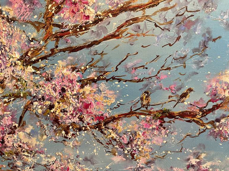 Original Impressionism Garden Painting by Diana Malivani