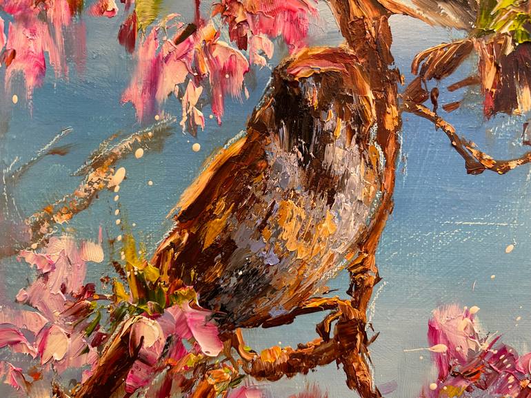 Original Impressionism Animal Painting by Diana Malivani