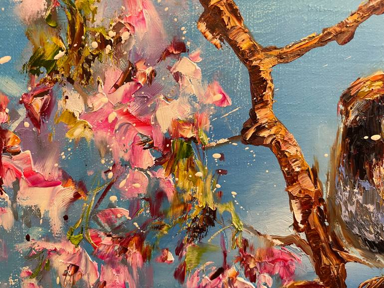 Original Impressionism Animal Painting by Diana Malivani