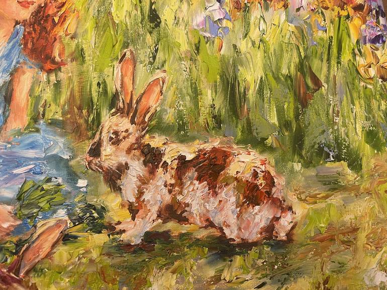Original Impressionism Animal Painting by Diana Malivani