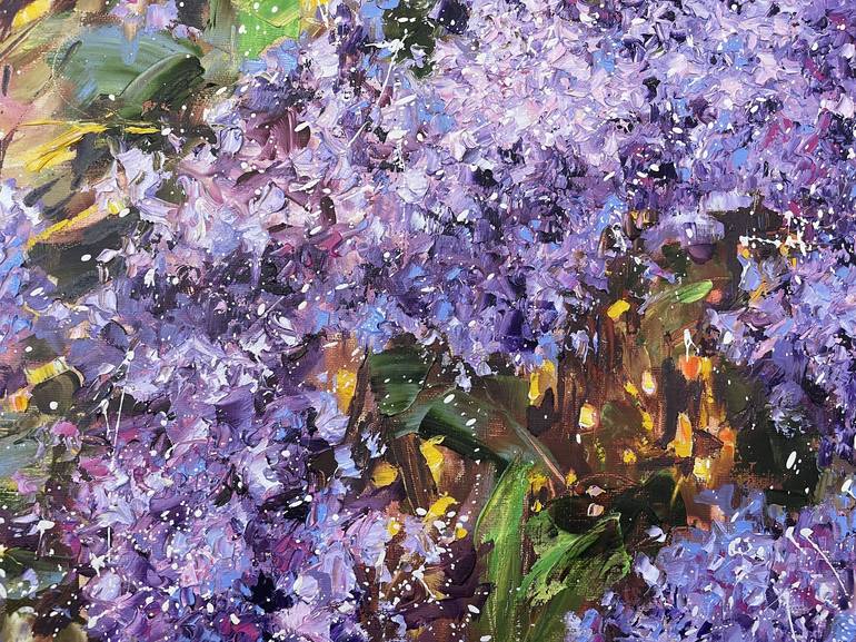 Original Impressionism Garden Painting by Diana Malivani