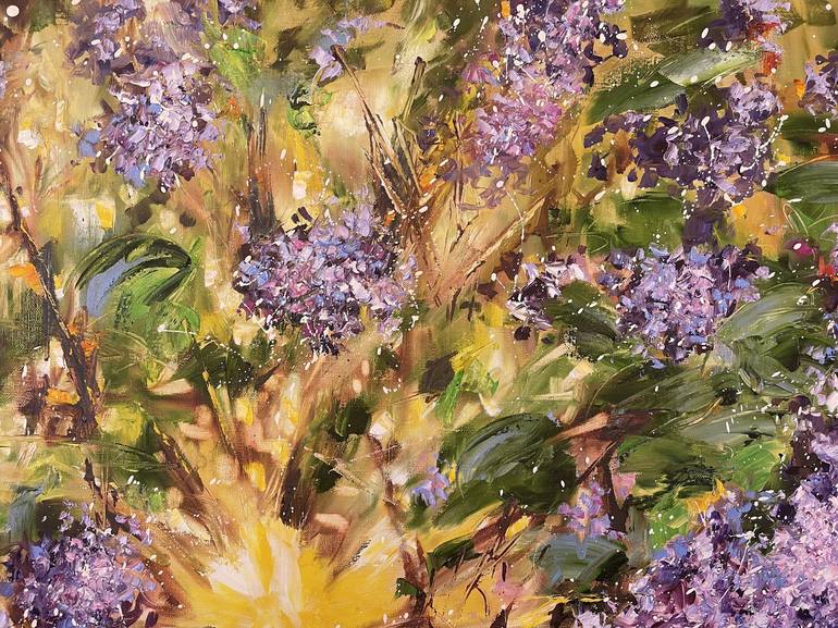 Original Impressionism Garden Painting by Diana Malivani
