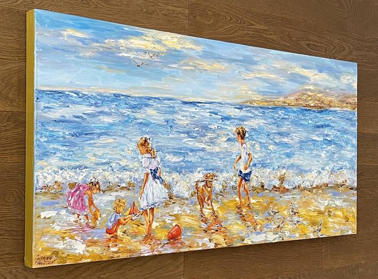 Original Impressionism Seascape Painting by Diana Malivani