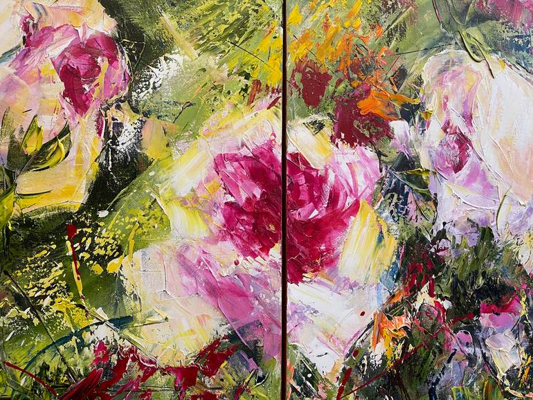Original Impressionism Floral Painting by Diana Malivani
