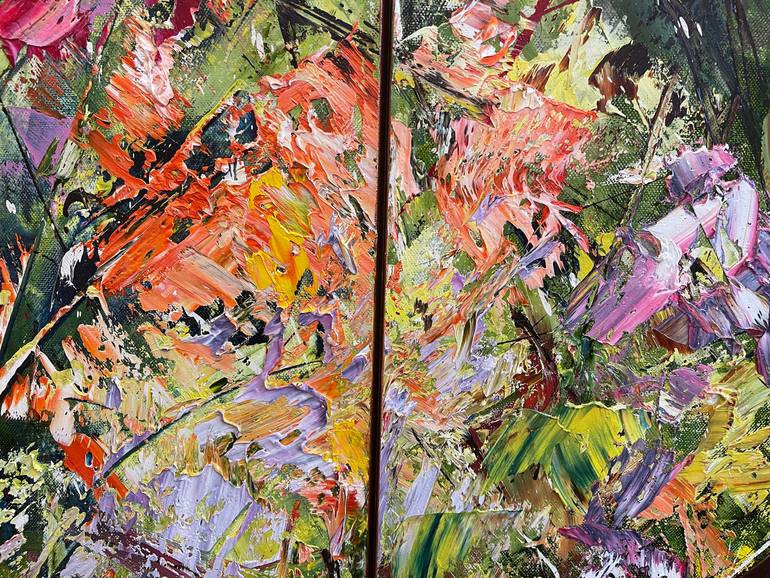 Original Impressionism Floral Painting by Diana Malivani