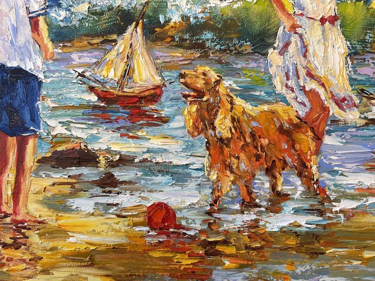 Original Impressionism Seascape Painting by Diana Malivani