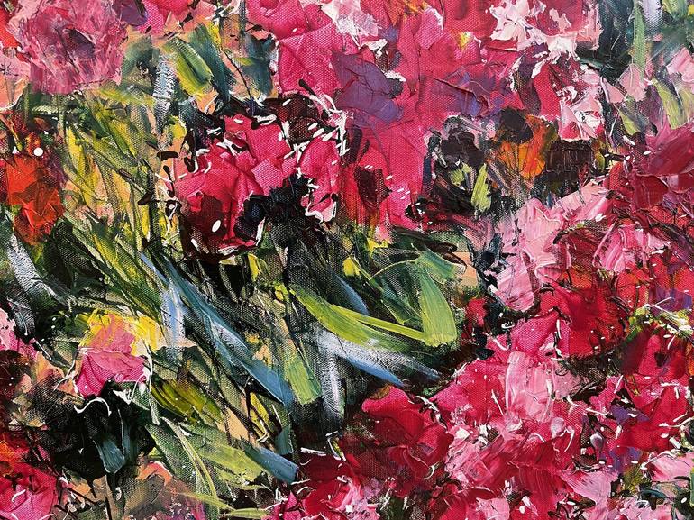 Original Impressionism Garden Painting by Diana Malivani