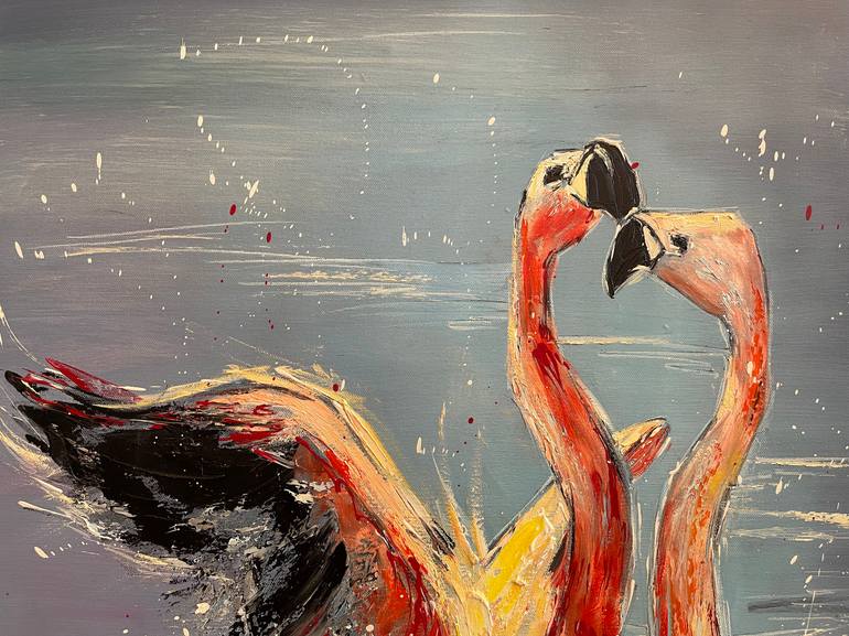 Original Impressionism Animal Painting by Diana Malivani