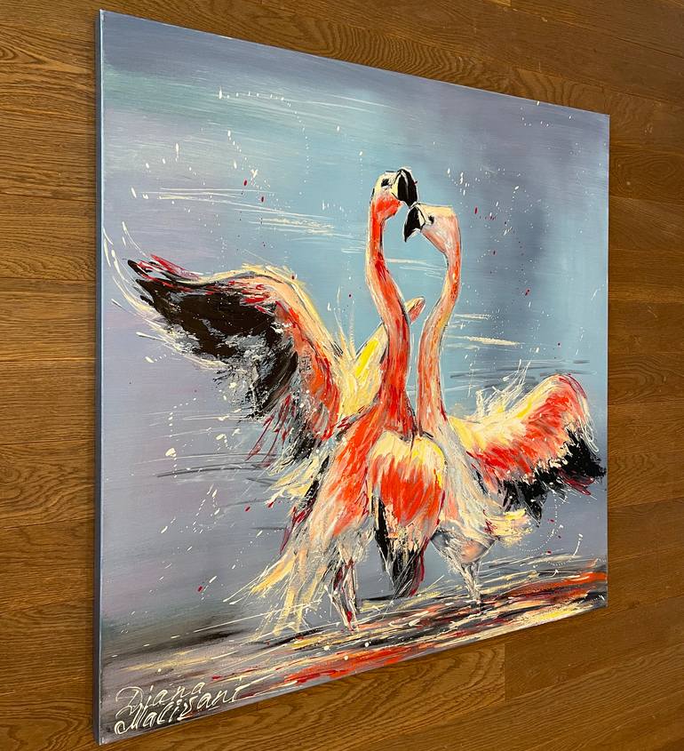 Original Impressionism Animal Painting by Diana Malivani