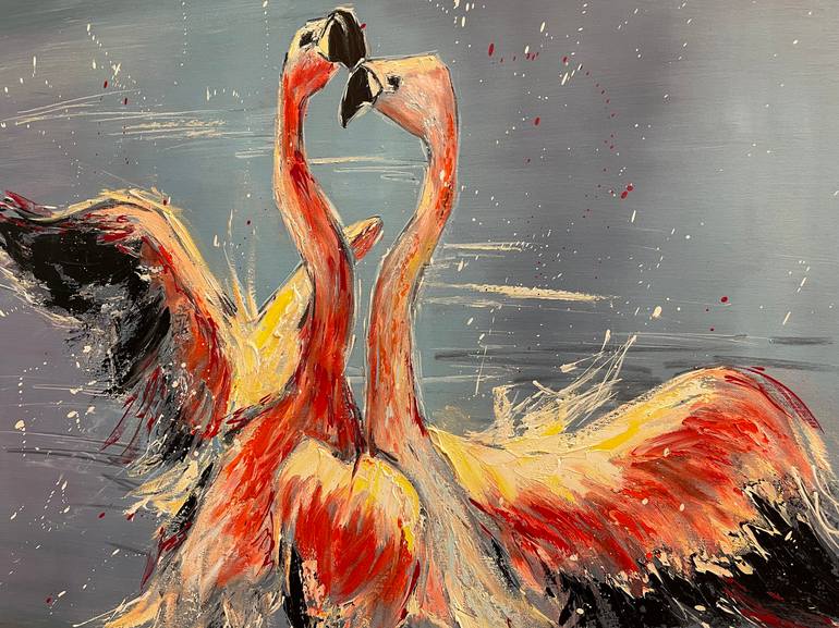 Original Impressionism Animal Painting by Diana Malivani