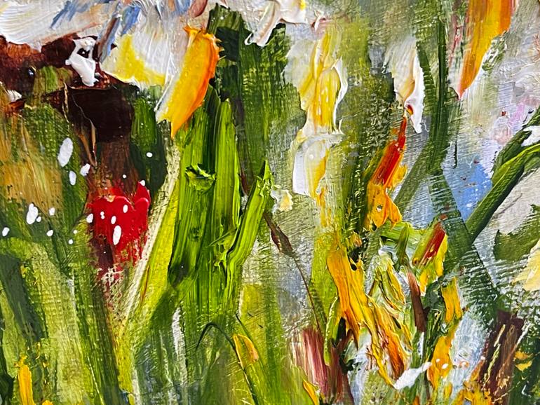 Original Impressionism Floral Painting by Diana Malivani