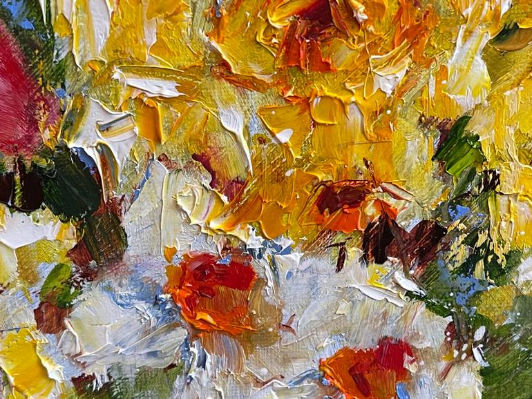 Original Impressionism Floral Painting by Diana Malivani