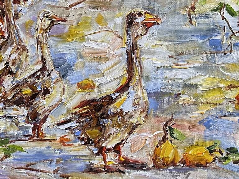 Original Impressionism Animal Painting by Diana Malivani