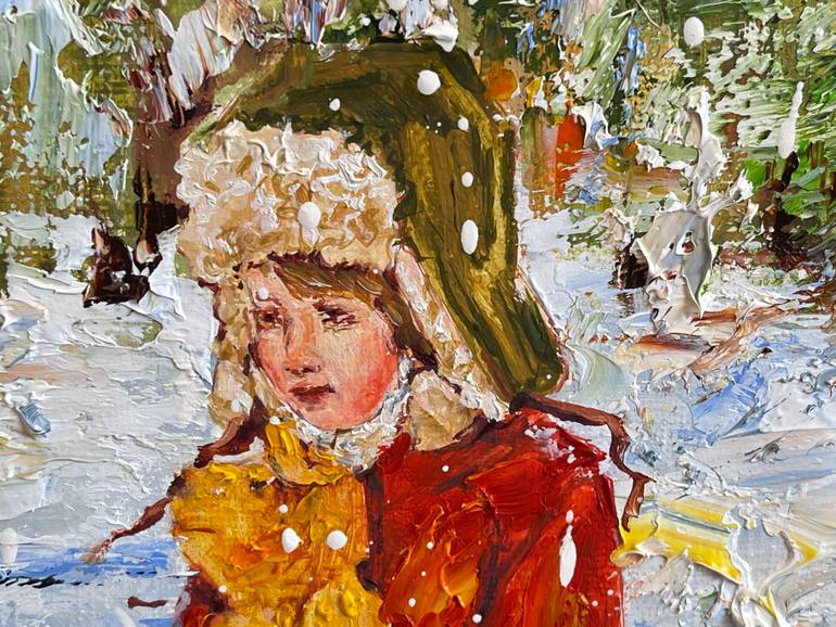 Original Impressionism People Painting by Diana Malivani
