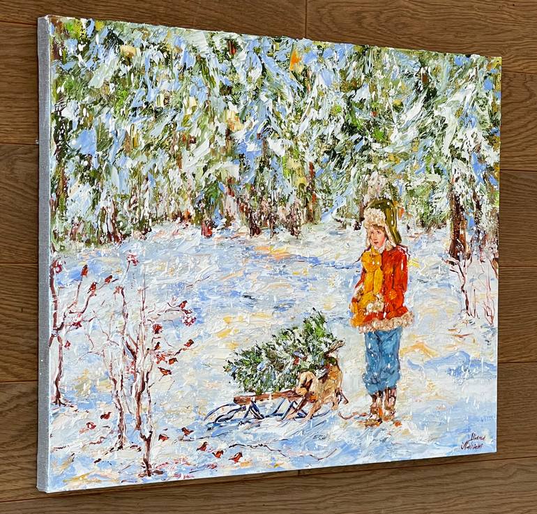 Original Impressionism People Painting by Diana Malivani