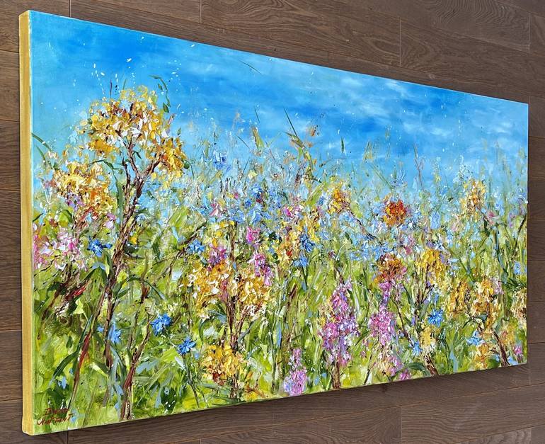 Original Impressionism Floral Painting by Diana Malivani