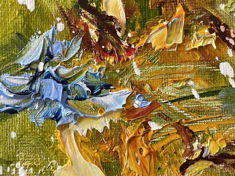 Original Impressionism Floral Painting by Diana Malivani