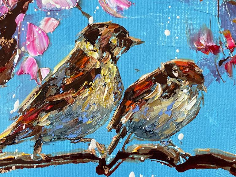 Original Impressionism Garden Painting by Diana Malivani