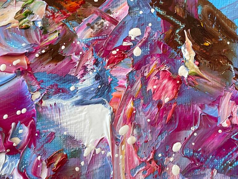 Original Impressionism Garden Painting by Diana Malivani