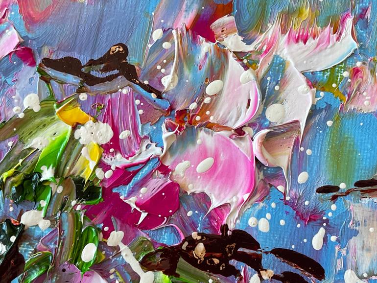 Original Impressionism Garden Painting by Diana Malivani