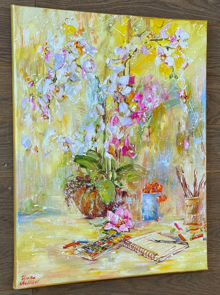 Original Impressionism Still Life Painting by Diana Malivani