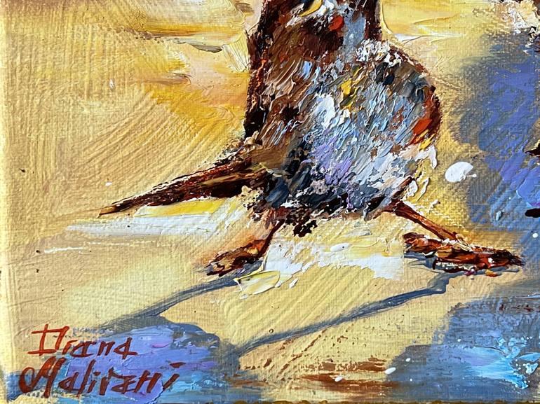 Original Impressionism Animal Painting by Diana Malivani