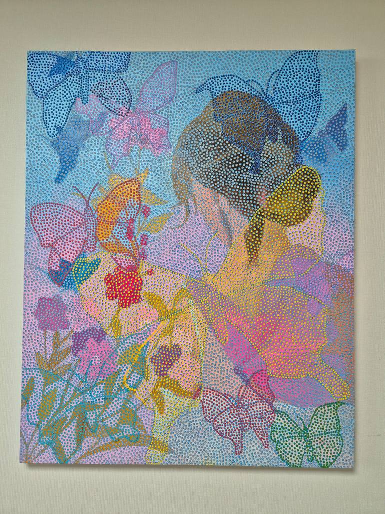 Original Abstract Expressionism Love Painting by Youngseon You