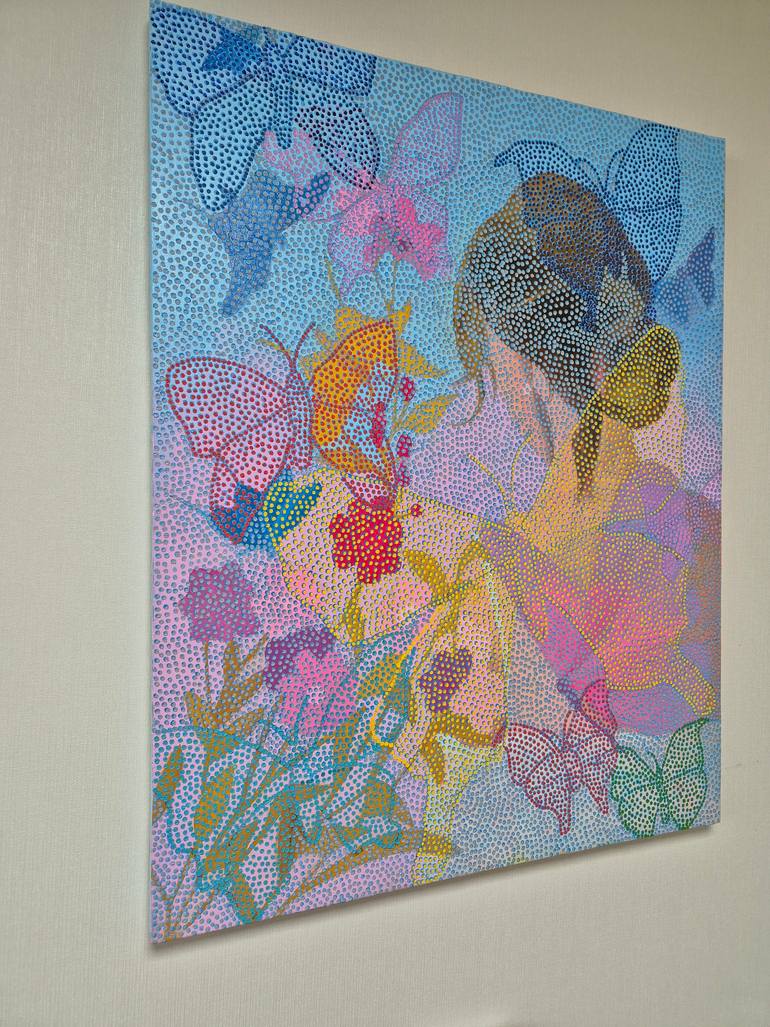 Original Abstract Expressionism Love Painting by Youngseon You