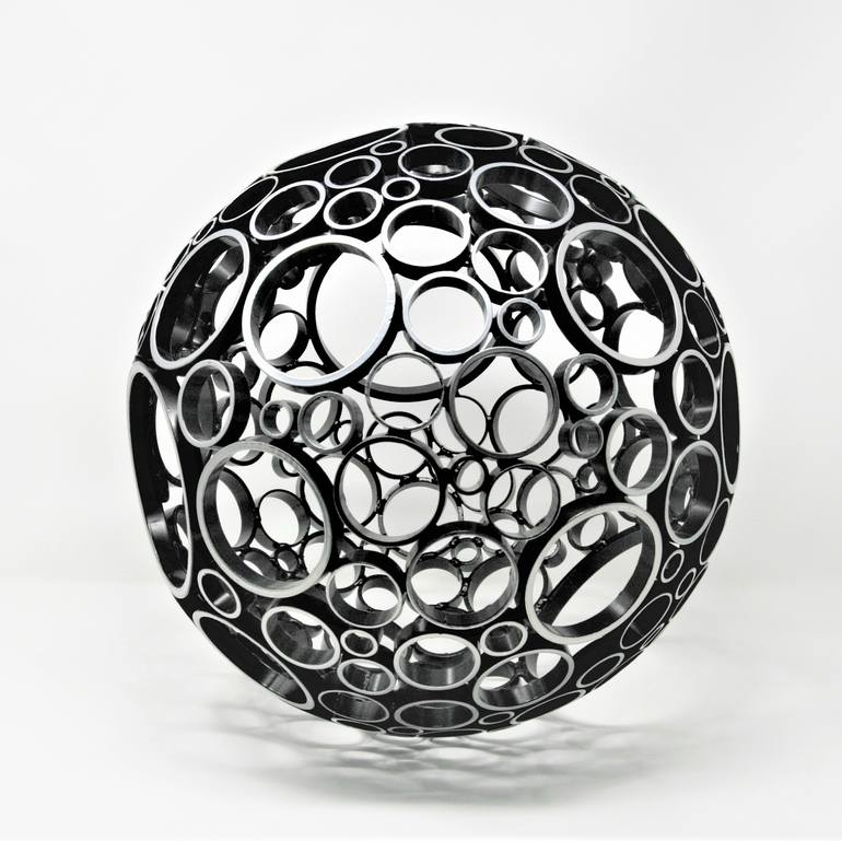 Black and Chrome Sphere - Print