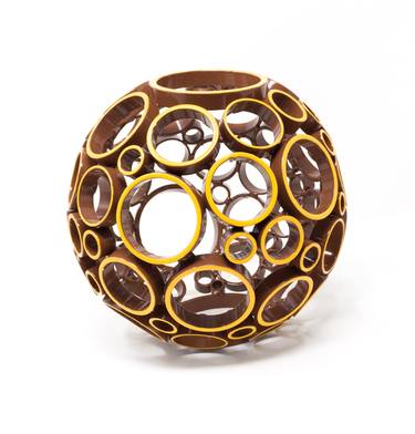 Ochre and Brown Sphere - 9" thumb