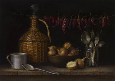 Still Life with Onions and Hot Peppers thumb