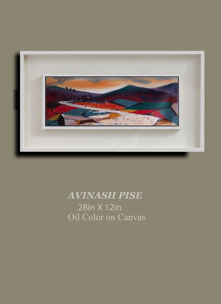 Original Abstract Expressionism Abstract Painting by Avinash Pise