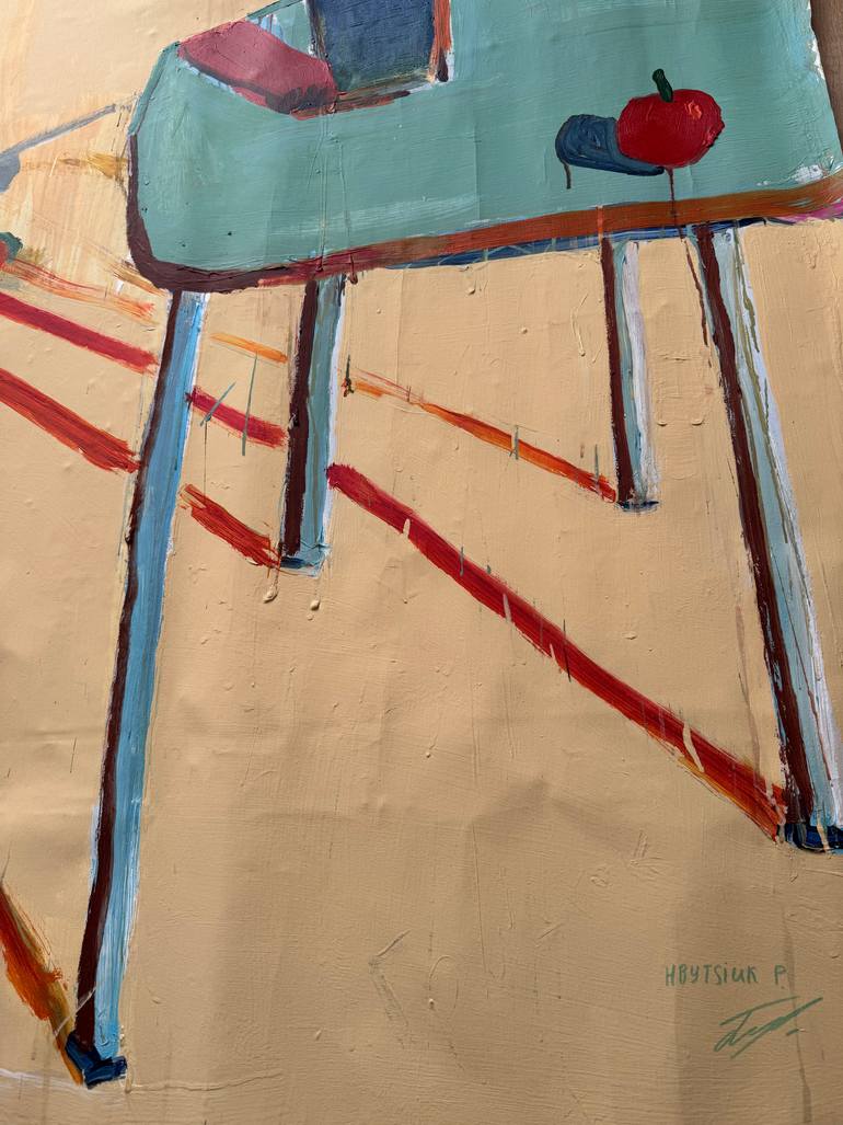 Original Abstract Still Life Painting by Petro Hrytsiuk