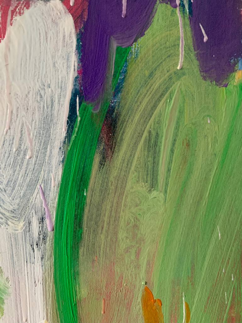 Original Abstract Expressionism Abstract Painting by Petro Hrytsiuk