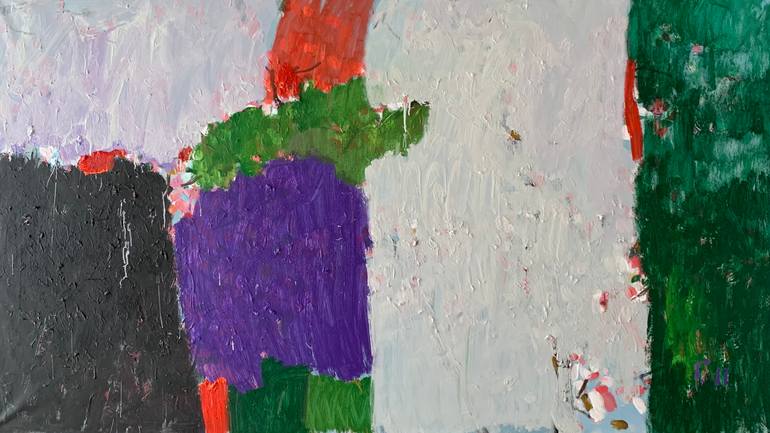 Original Abstract Expressionism Abstract Painting by Petro Hrytsiuk