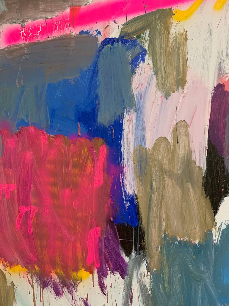 Original Abstract Expressionism Abstract Painting by Petro Hrytsiuk