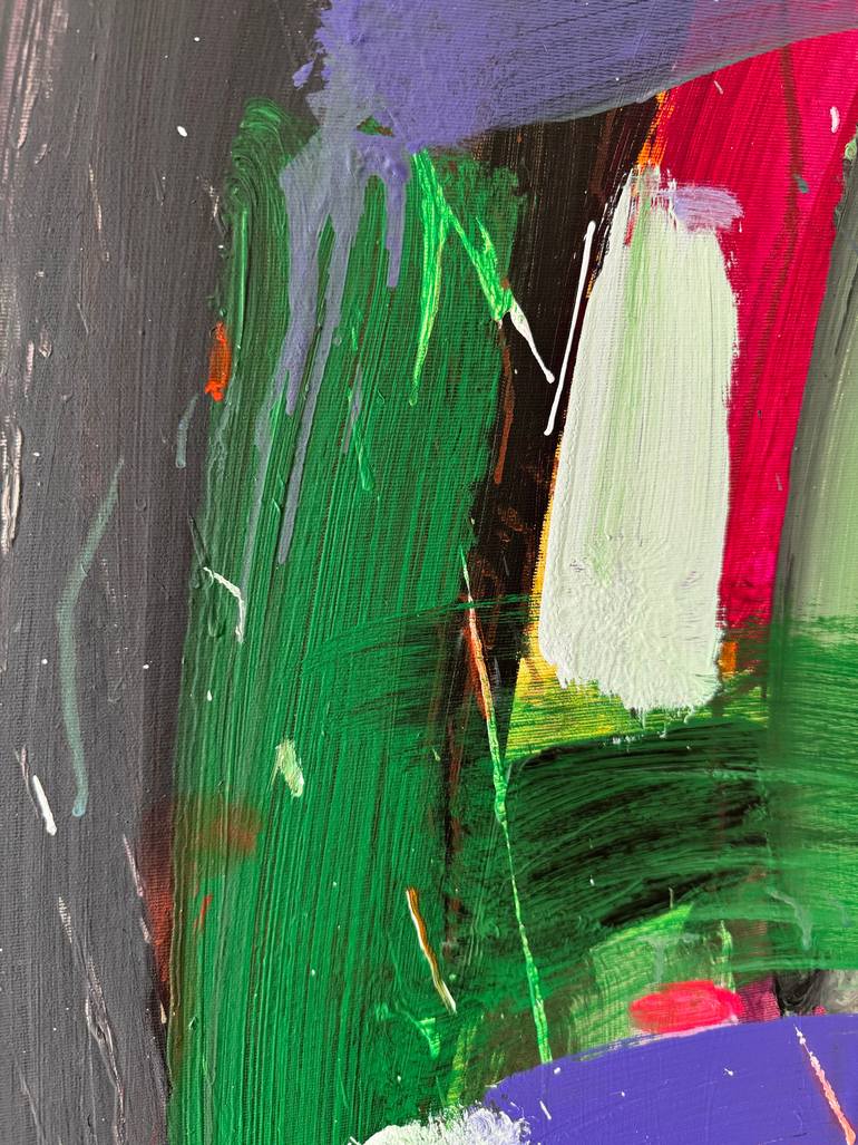 Original Abstract Expressionism Abstract Painting by Petro Hrytsiuk