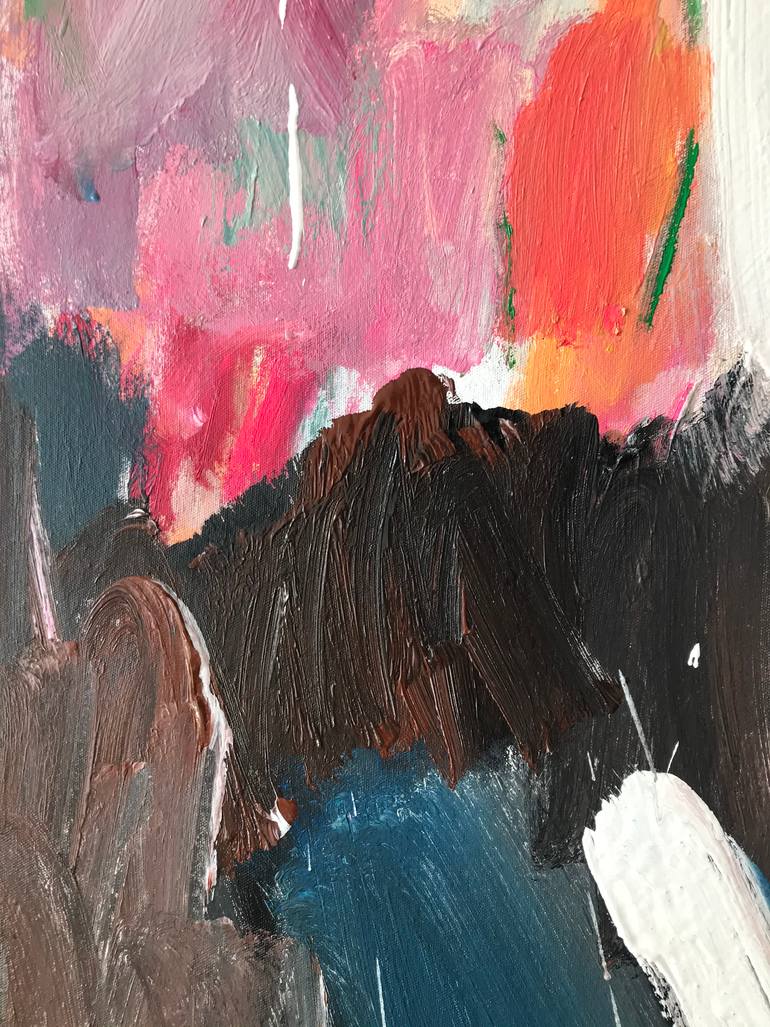 Original Abstract Expressionism Abstract Painting by Petro Hrytsiuk