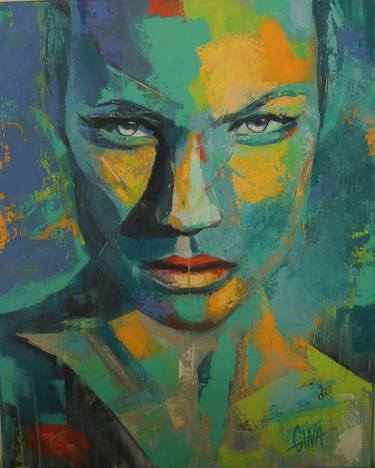 Original Abstract Expressionism Portrait Paintings by Gina Serfontein