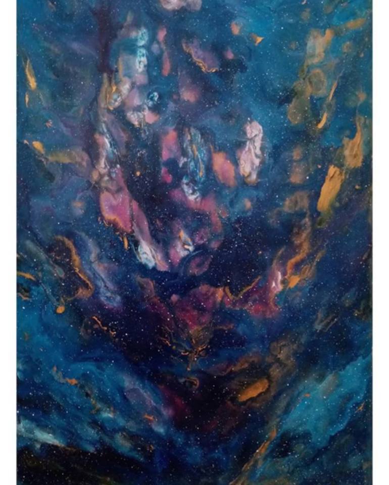 Space Nebula Painting by Lamia Eda Kula | Saatchi Art