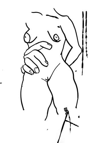 Original Body Drawing by cheyann washington